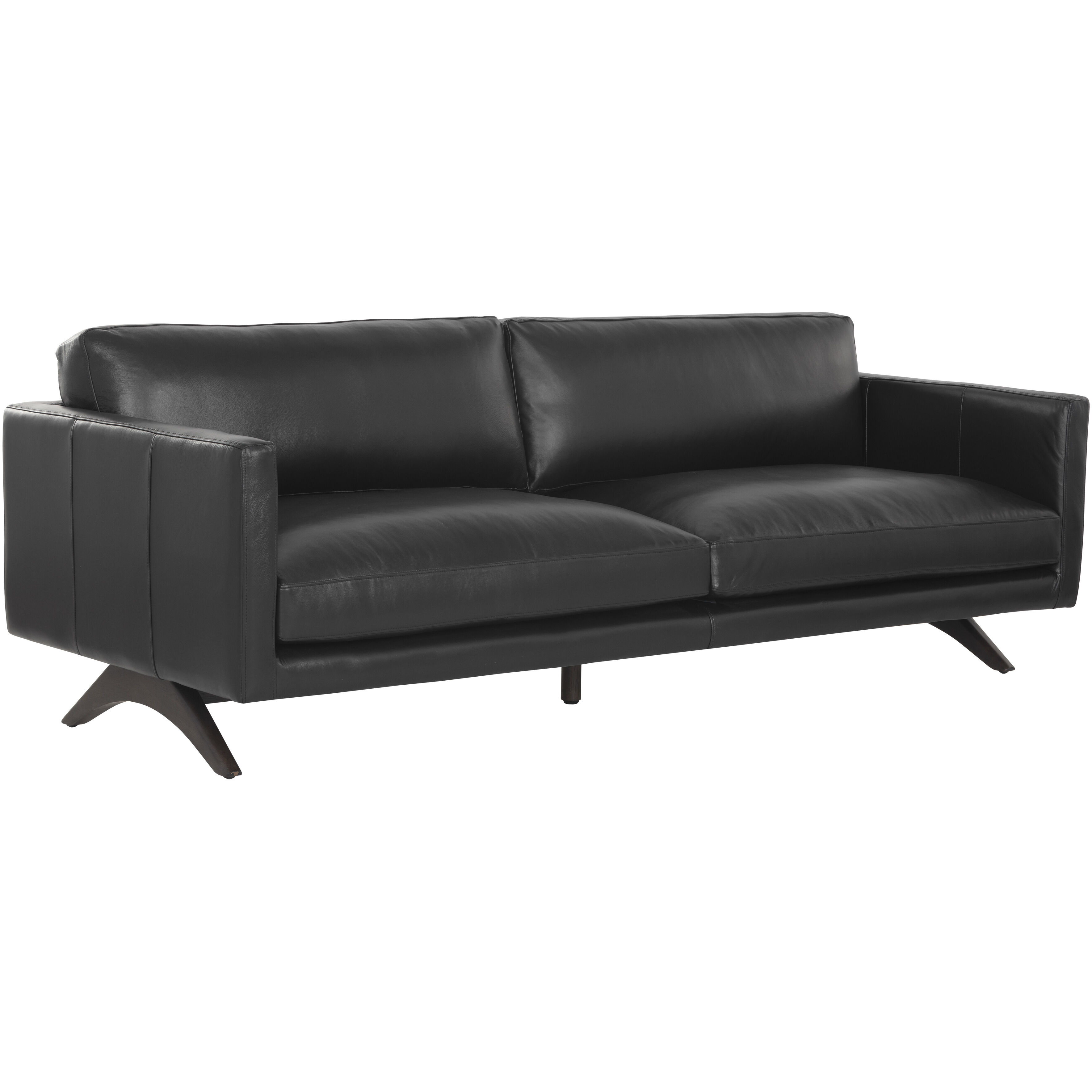 Rogers Cortina Black Leather Sofa